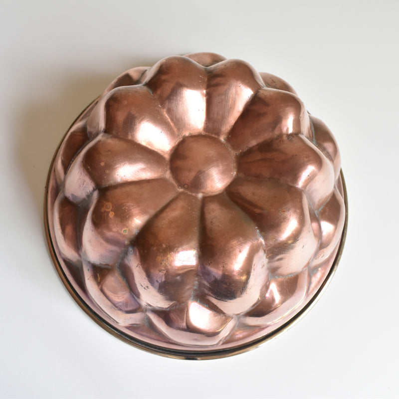 Vintage Copper Mold, Cake Pan, Kouglof A