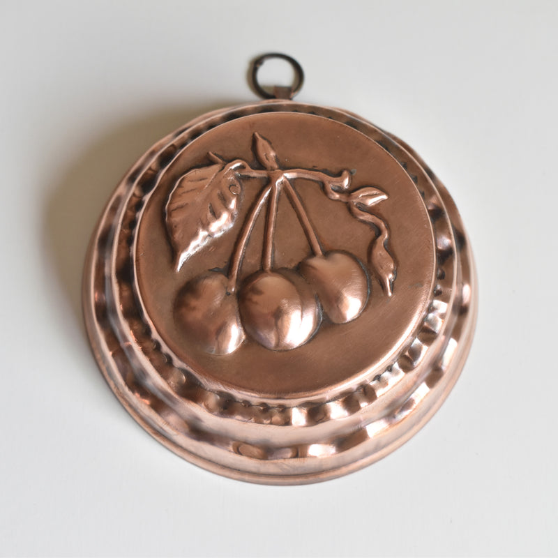 Vintage Copper Mold Cake Pan Cerise
