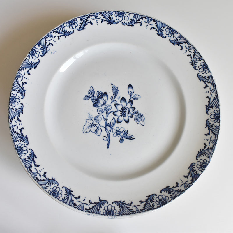 Antique Pedestal Plate KG LUNEVILLE Moustier
