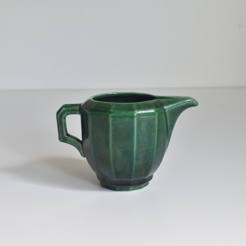 Antique Creamer KG Luneville Green