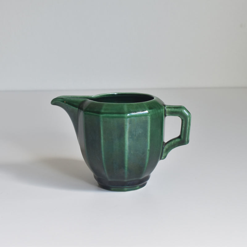 Antique Creamer KG Luneville Green