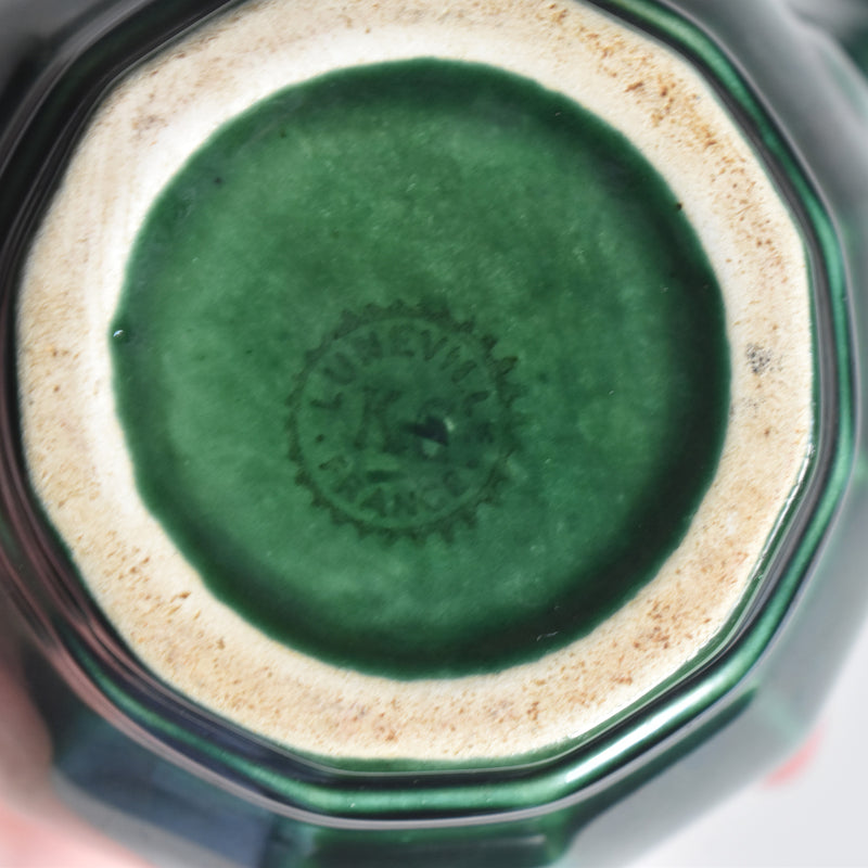Antique Creamer KG Luneville Green