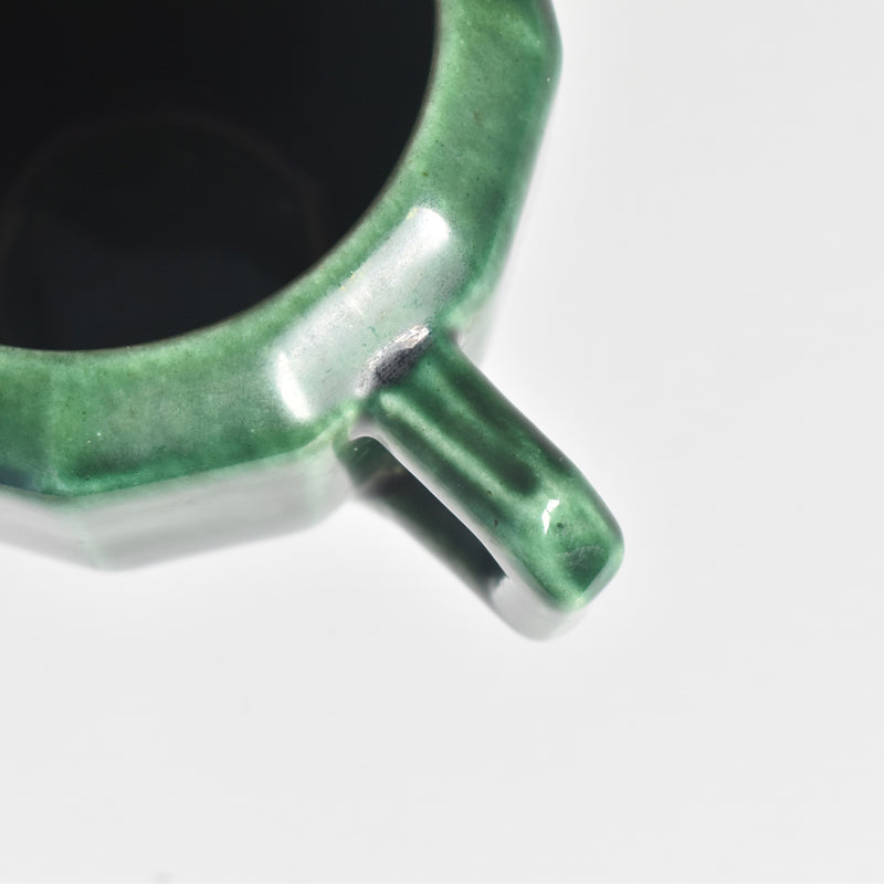 Antique Creamer KG Luneville Green