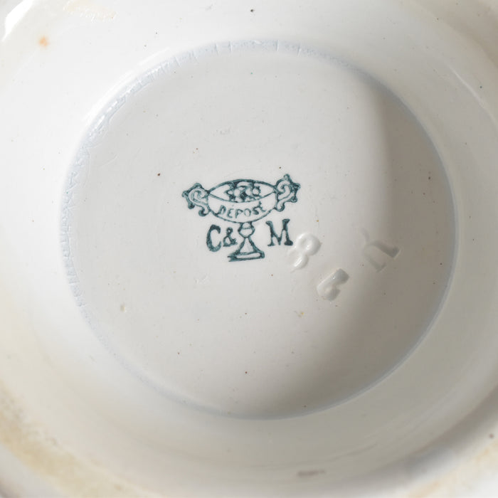 アンティークボウル クレイユモントロー フラワー