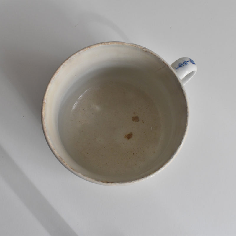 Antique Cup LM&Cie Creil et Montereau Flora Lichen