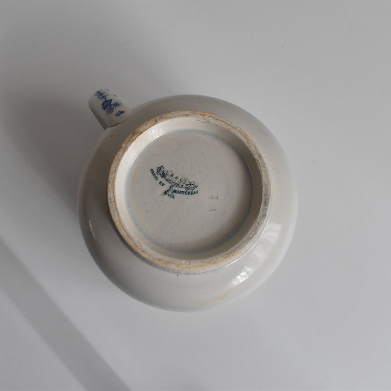 Antique Cup LM&Cie Creil et Montereau Flora Lichen