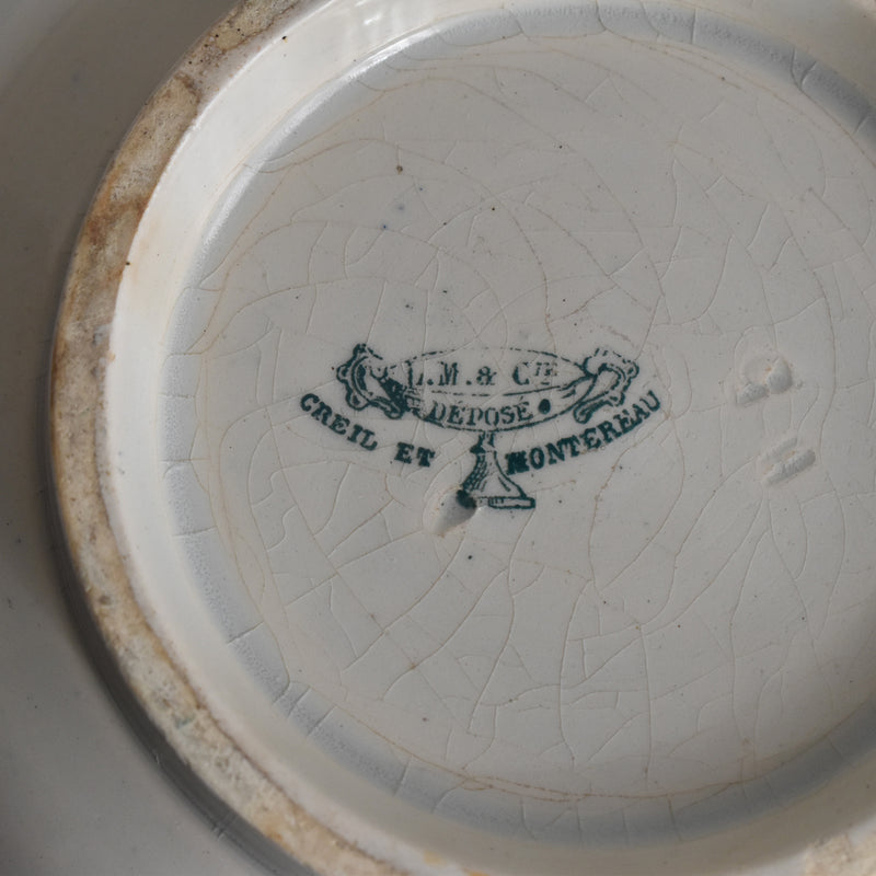 Antique Cup LM&Cie Creil et Montereau Flora Lichen