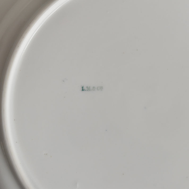 Antique Plate, LM&Cie Creil-Montereau, Flora Lichen E