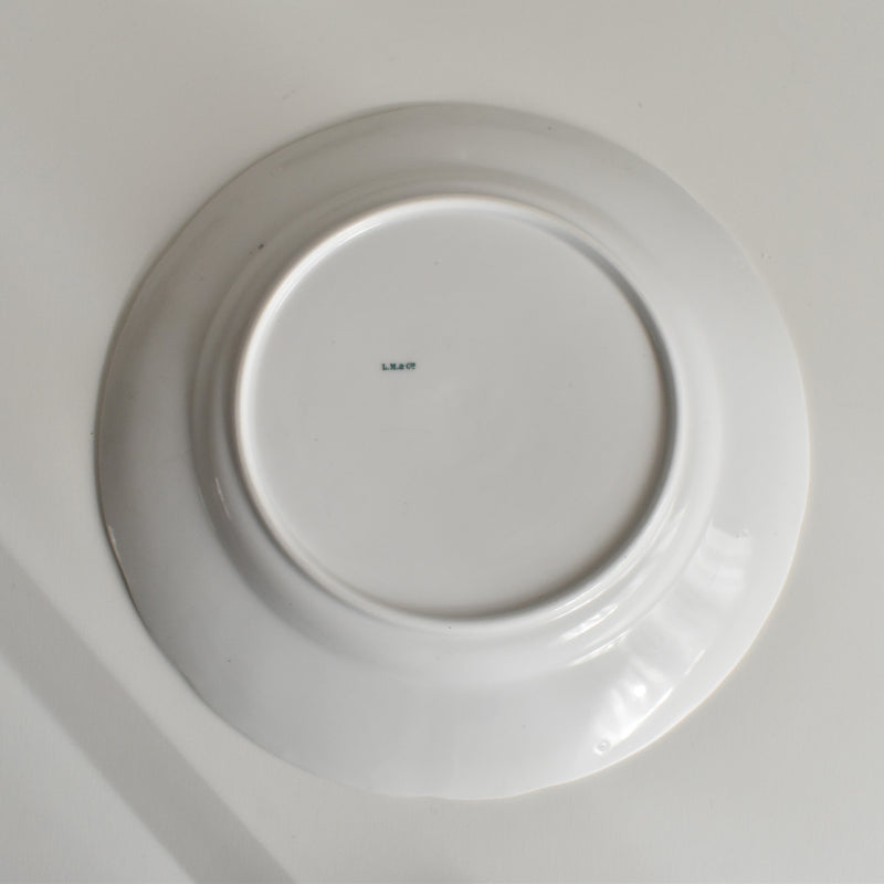 Antique Plate: LM&Cie Creil-Montereau Flora Lichen F
