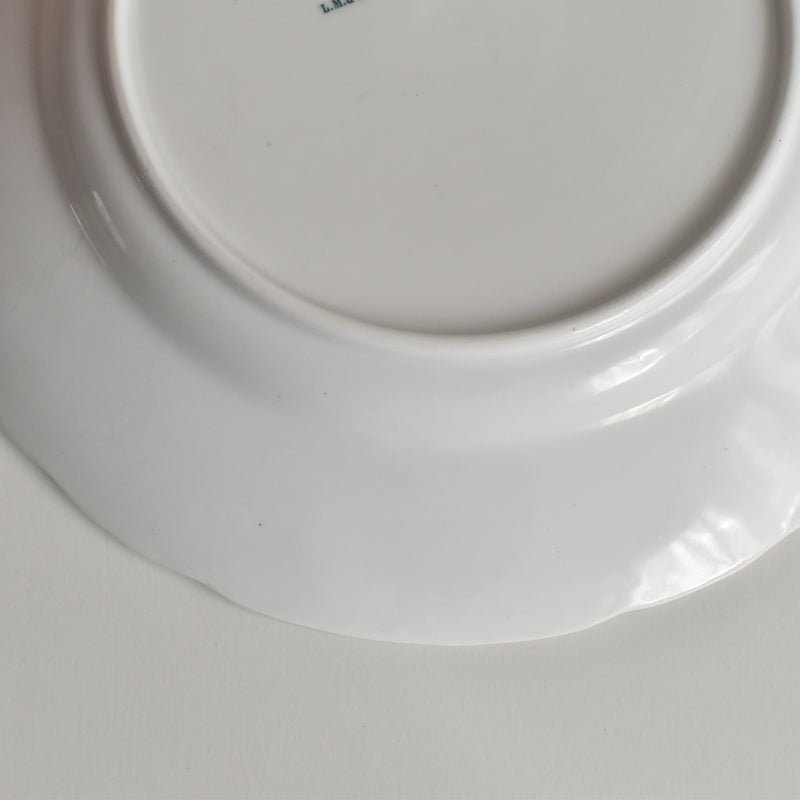 Antique Plate: LM&Cie Creil-Montereau Flora Lichen F