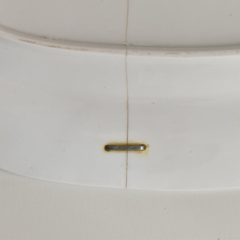 Antique Rectangular Platter, LM&Cie Creil et Montereau Flora Lichen