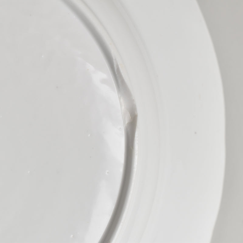 Antique deep plate LM&Cie Creil-Montereau Flora Lichen D