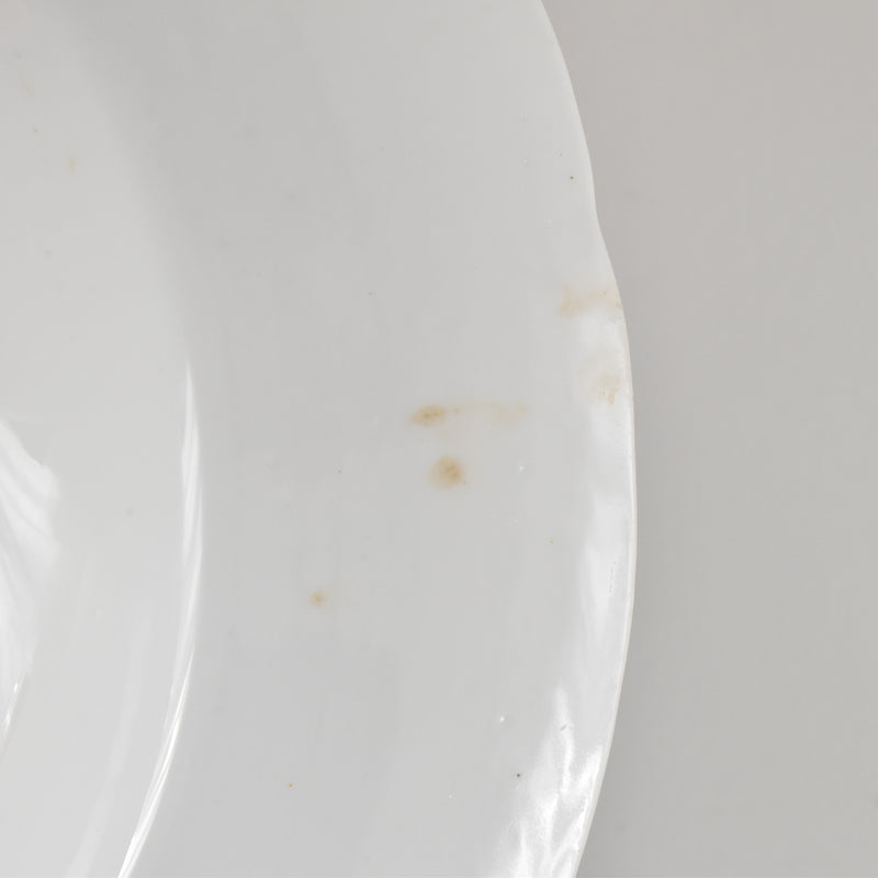 Antique deep plate LM&Cie Creil-Montereau Flora Lichen D