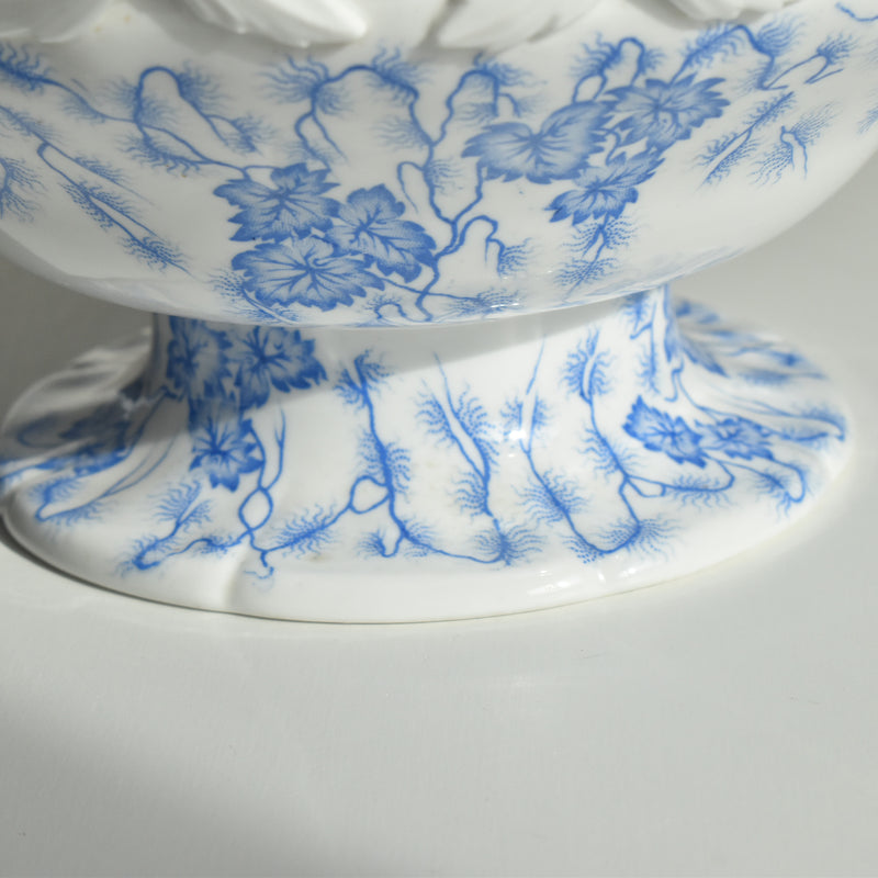 Antique soup tureen, LM&Cie Creil Montereau, Flora Lichen