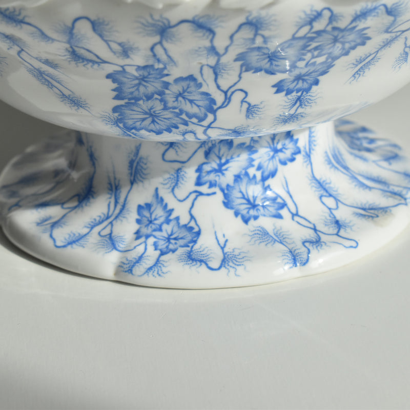 Antique soup tureen, LM&Cie Creil Montereau, Flora Lichen