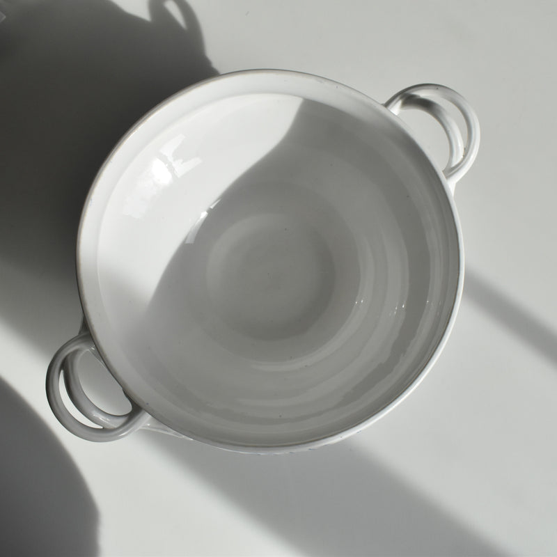 Antique soup tureen, LM&Cie Creil Montereau, Flora Lichen
