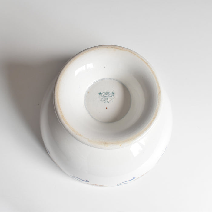 アンティークボウル クレイユモントロー ブルー＆オレンジ