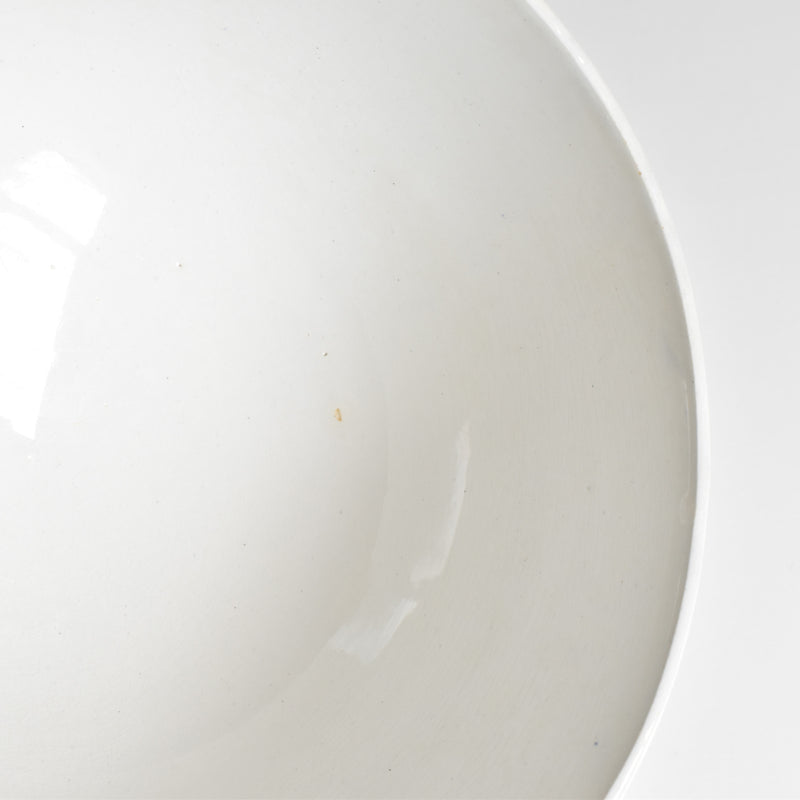 Antique Creil et Montereau Bowl, Blue & Orange