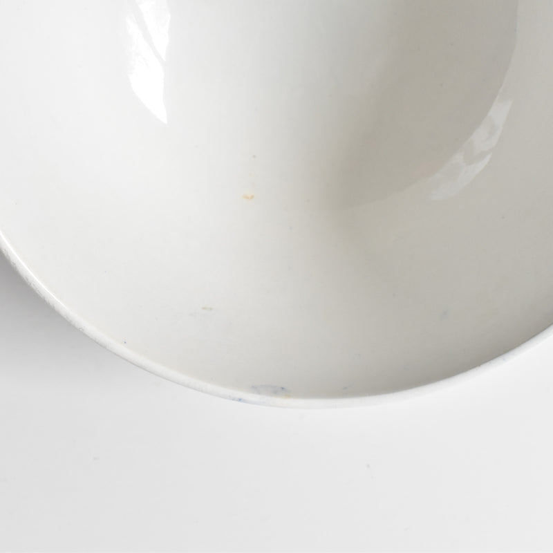 Antique Creil et Montereau Bowl, Blue & Orange