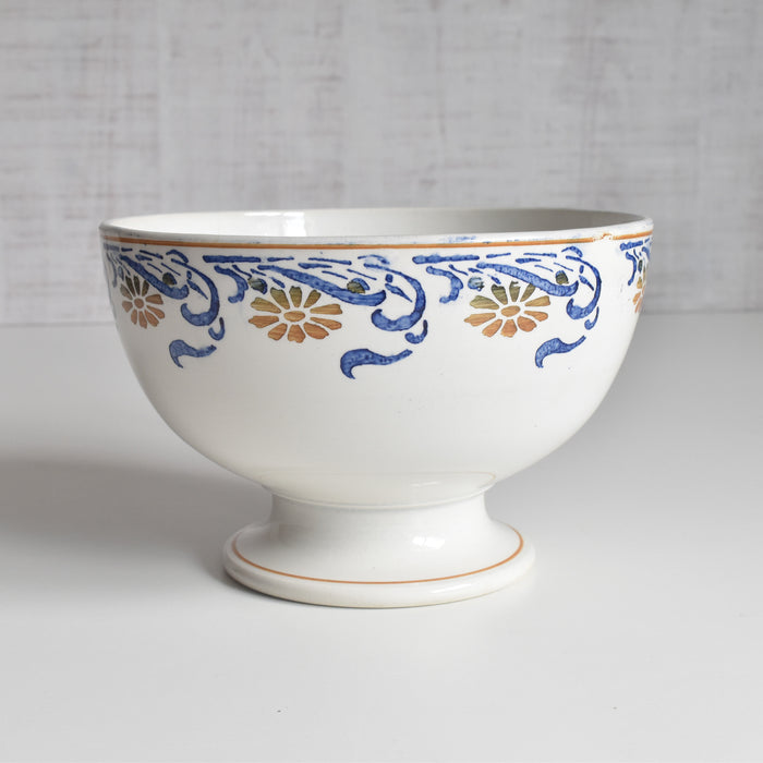 アンティークボウル クレイユモントロー ブルー＆オレンジ