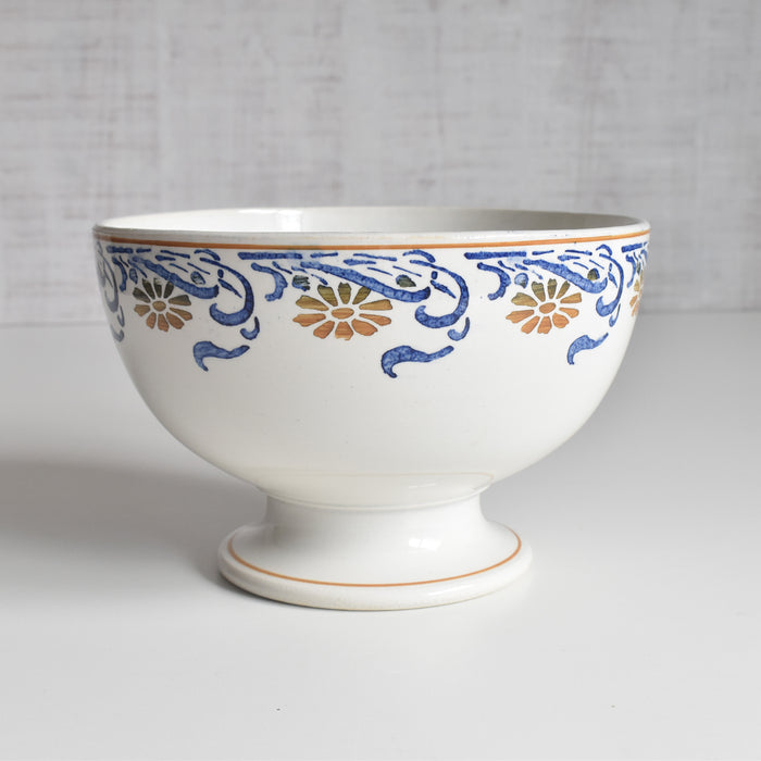 アンティークボウル クレイユモントロー ブルー＆オレンジ