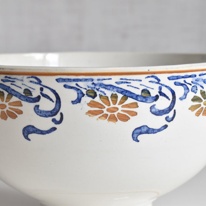 アンティークボウル クレイユモントロー ブルー＆オレンジ