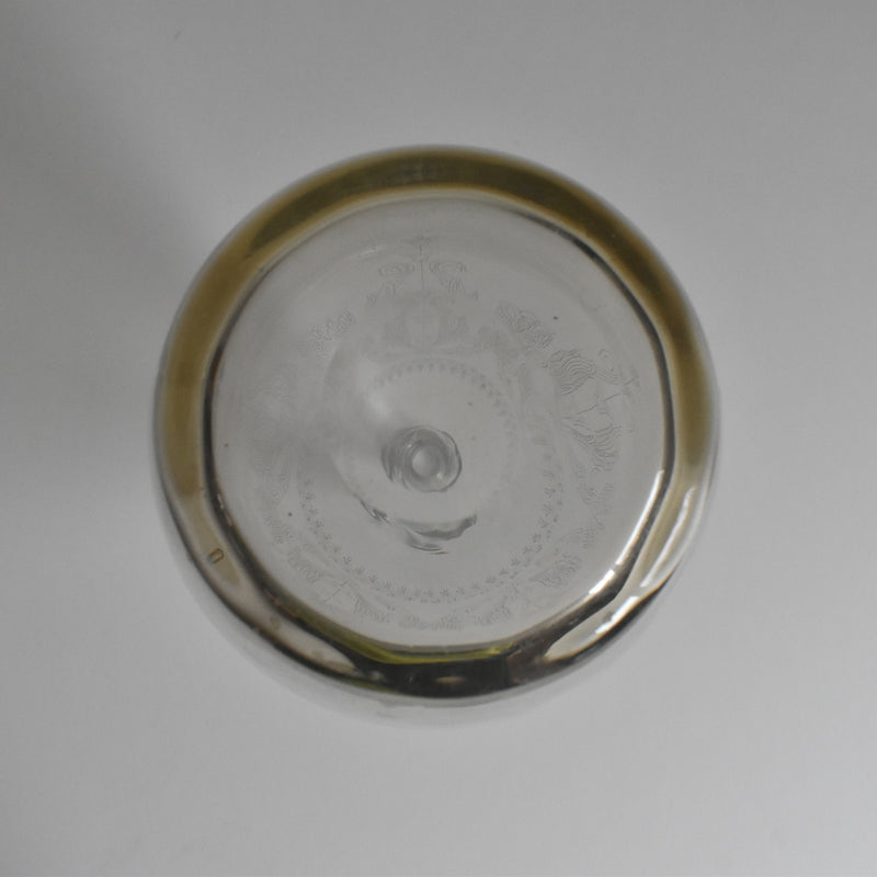 Antique Carafe, Engraved Flower
