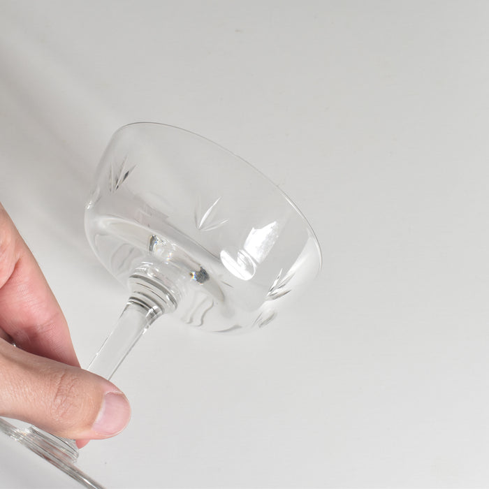 アンティーククリスタルガラス　シャンパンクープ Taille A