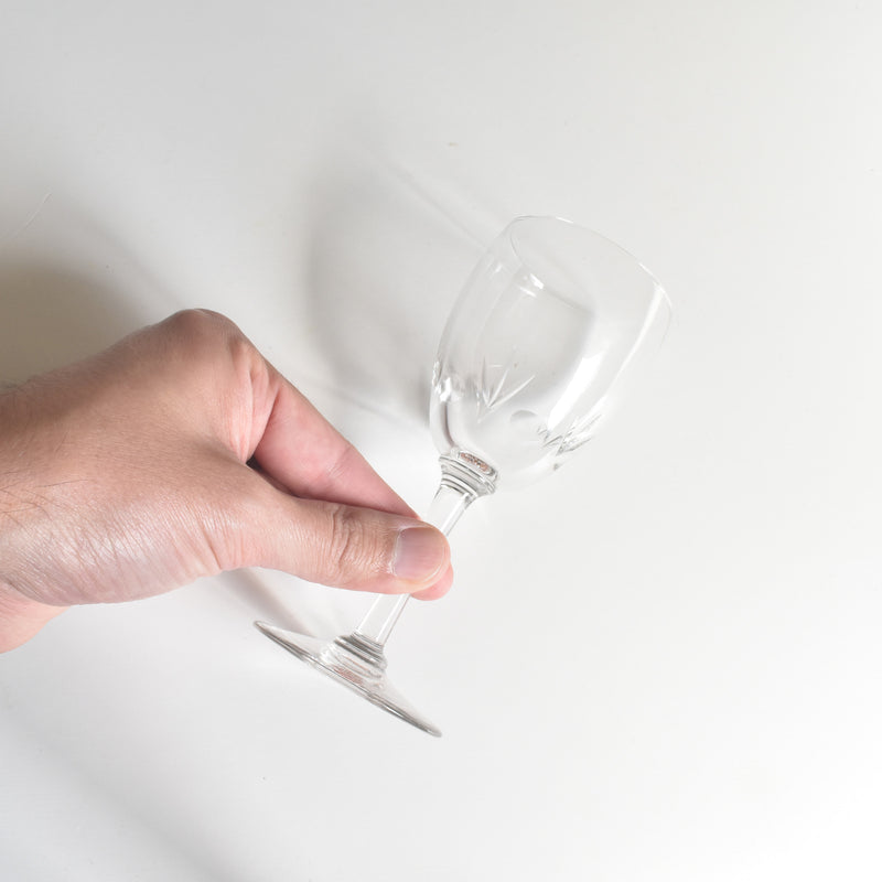 Antique Crystal Wine Glass Taille A
