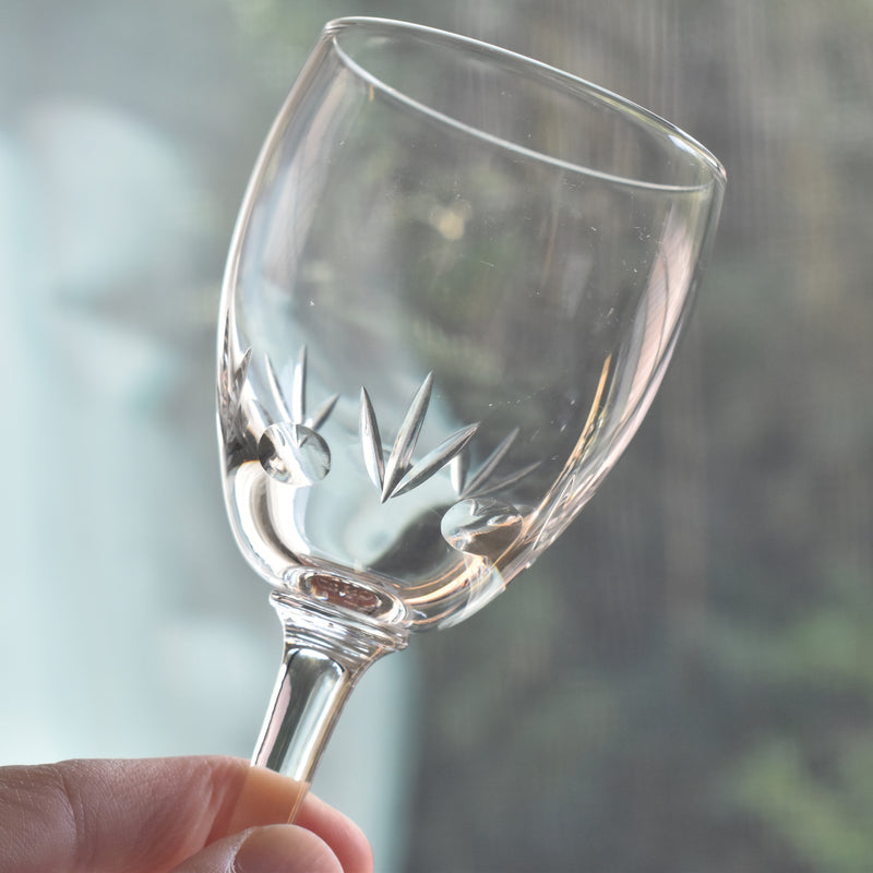 Antique Crystal Wine Glass Taille A