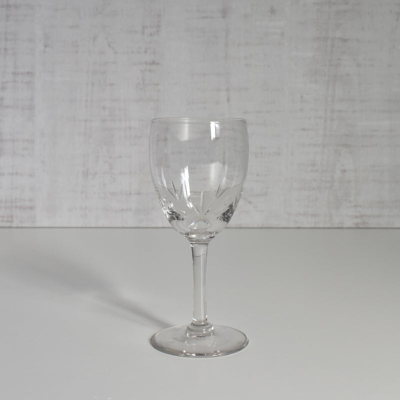 Antique Crystal Wine Glass Taille A