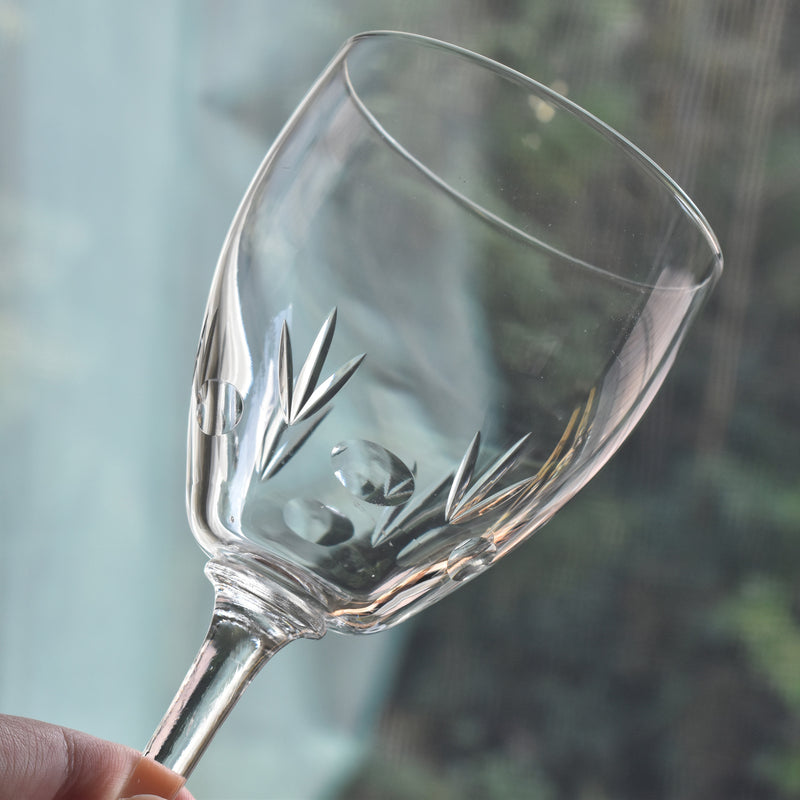 Antique Crystal Glass Water Glass Taille A