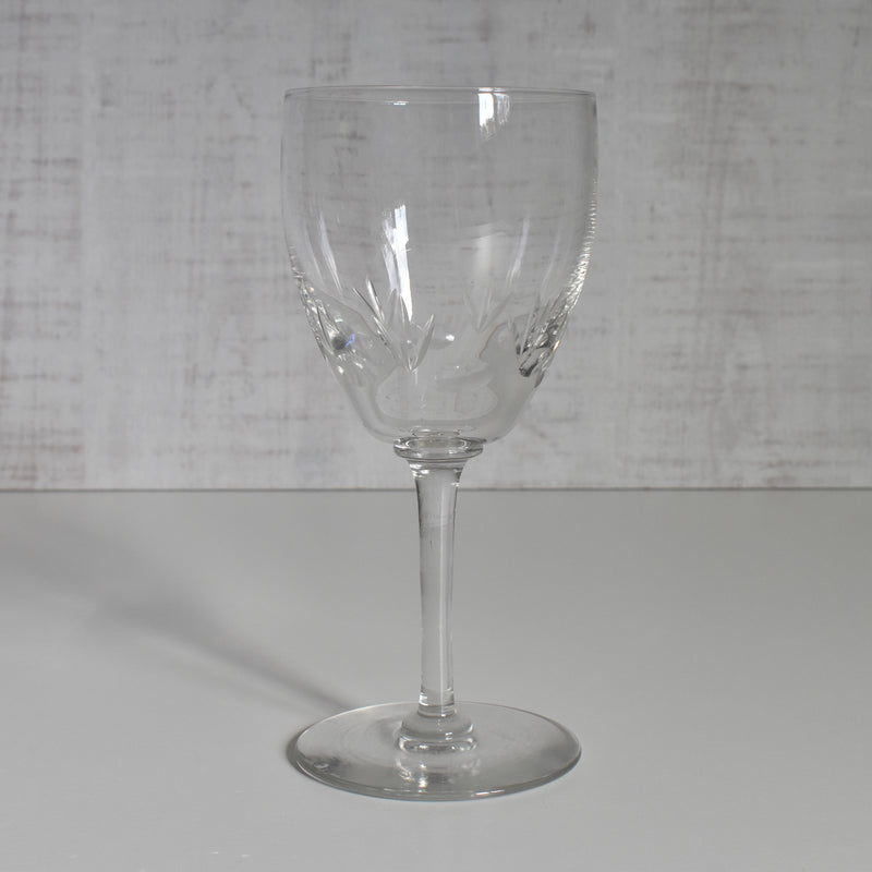 Antique Crystal Glass Water Glass Taille A