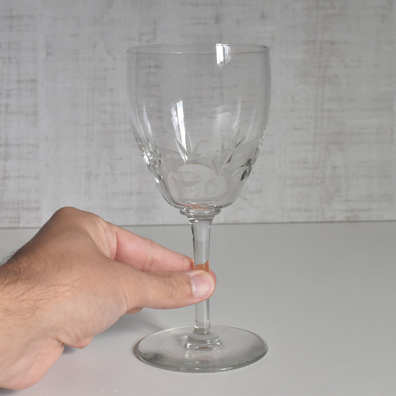 Antique Crystal Glass Water Glass Taille A