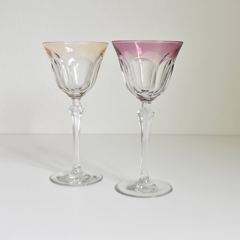 Vintage Crystal Glasses - Pair