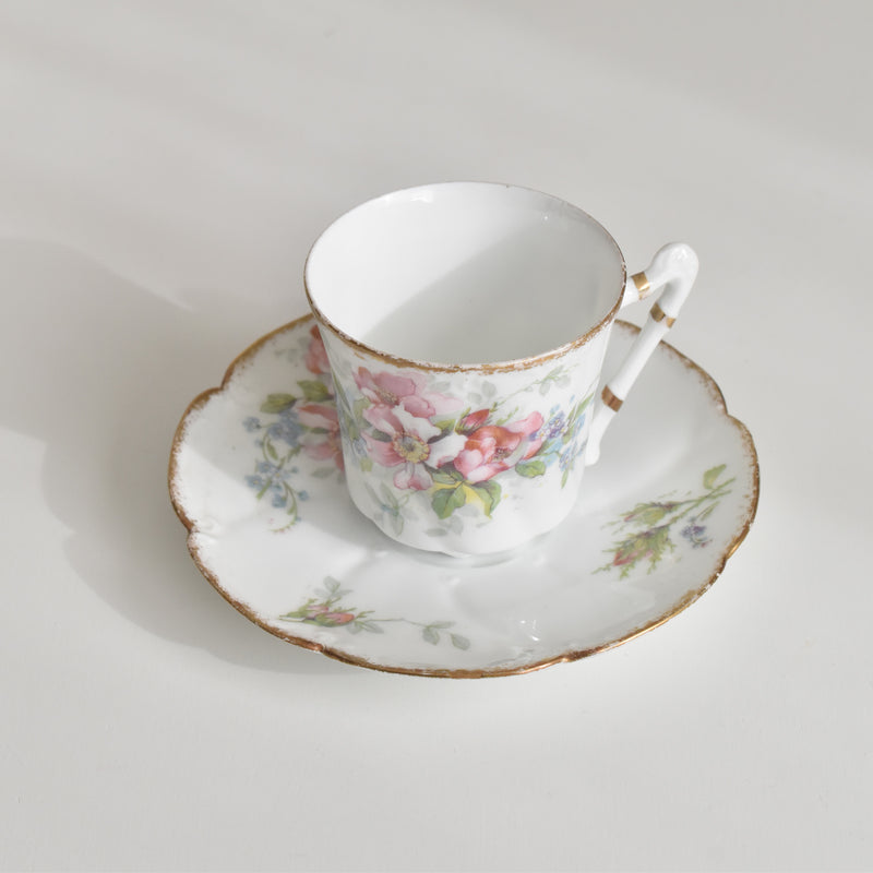Antique Coffee Cup & Saucer Limoges Sigismond Maas A