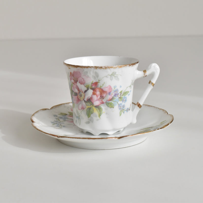 Antique Coffee Cup & Saucer Limoges Sigismond Maas A