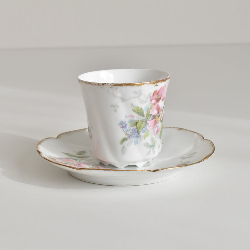 Antique Coffee Cup & Saucer Limoges Sigismond Maas A