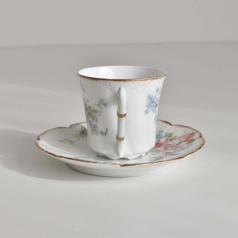 Antique Coffee Cup & Saucer Limoges Sigismond Maas A