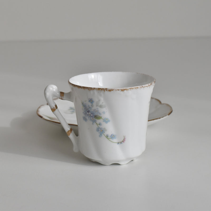 Antique Coffee Cup & Saucer Limoges Sigismond Maas A