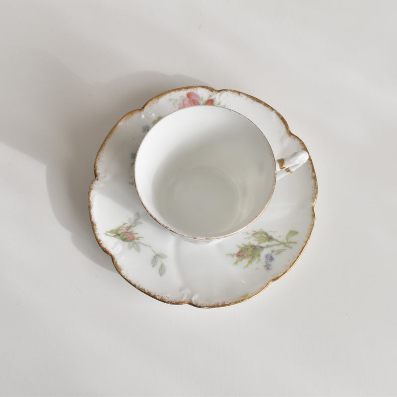 Antique Coffee Cup & Saucer Limoges Sigismond Maas A
