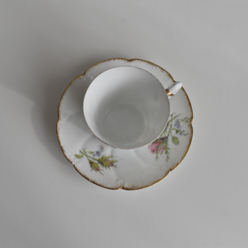 Antique Coffee Cup & Saucer, Limoges Sigismond Maas B