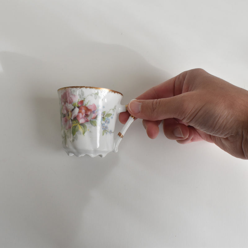 Antique Coffee Cup & Saucer, Limoges Sigismond Maas B