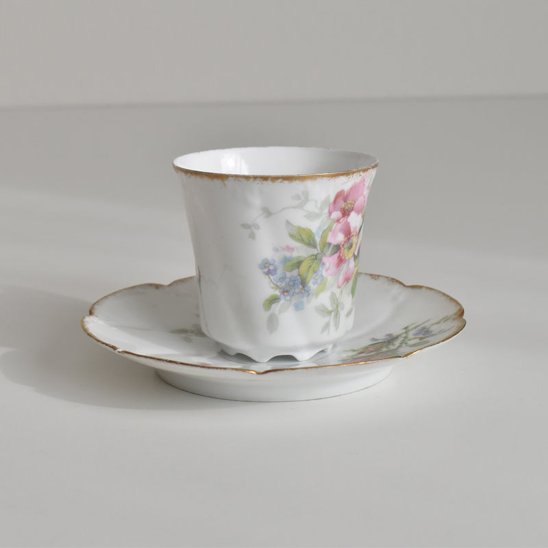 Antique Coffee Cup & Saucer, Limoges Sigismond Maas B
