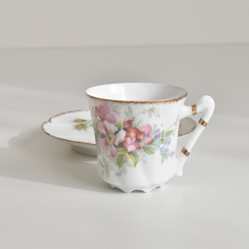 Antique Coffee Cup & Saucer, Limoges Sigismond Maas B