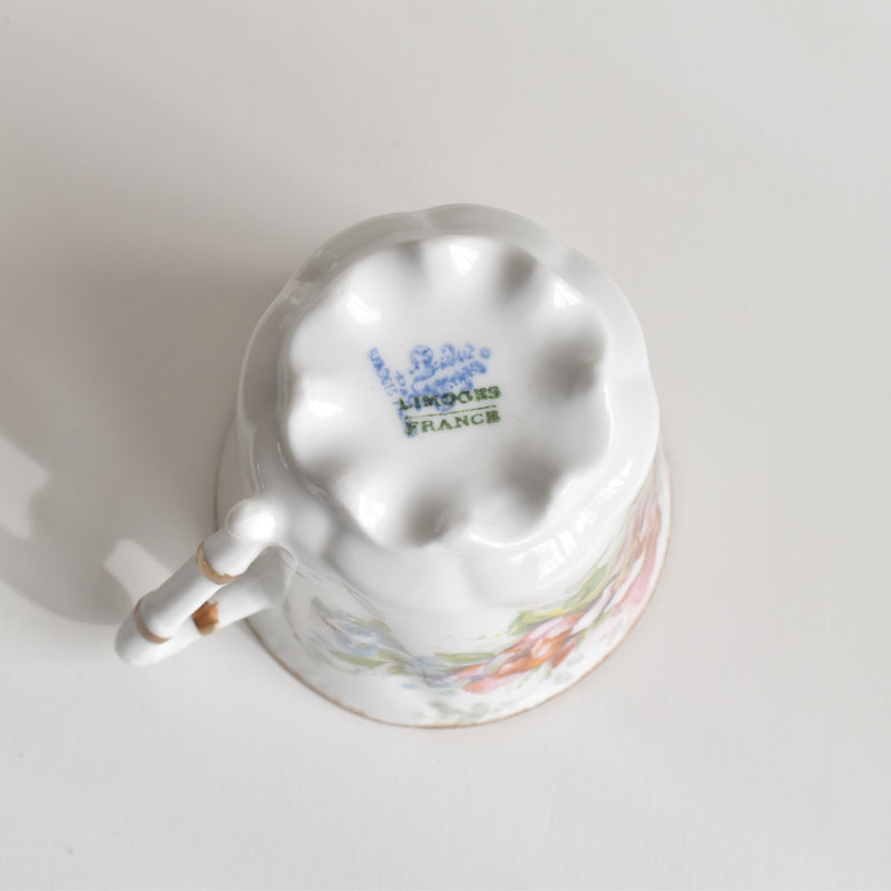 Antique Coffee Cup & Saucer, Limoges Sigismond Maas C