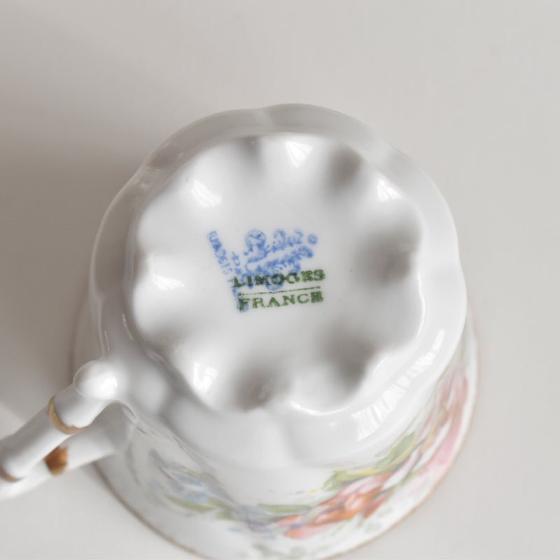Antique Coffee Cup & Saucer, Limoges Sigismond Maas C