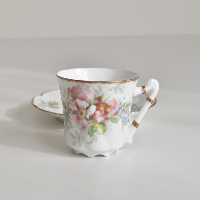 Antique Coffee Cup & Saucer, Limoges Sigismond Maas C
