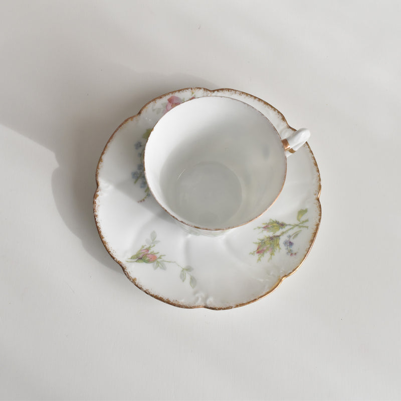 Antique Coffee Cup & Saucer, Limoges Sigismond Maas C