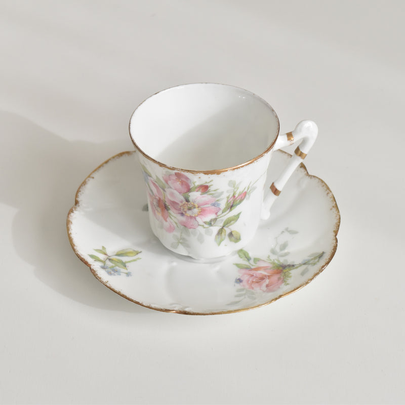 アンティークコーヒーカップ＆ソーサー リモージュ Sigismond Maas D